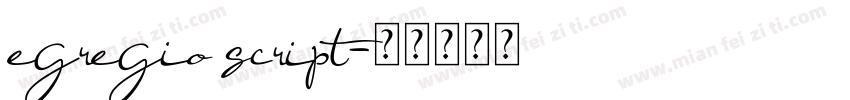 egregio script字体转换